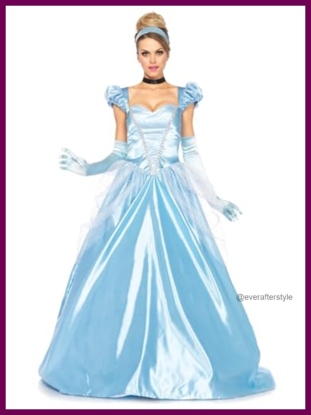 Leg Avenue Classic Cinderella Costume Satin Ball Gown 3 Piece Set